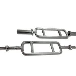 Chrome Steel Durable Eco-friendly Tricep Barbell Bar for Weightlifting and Fitness Training