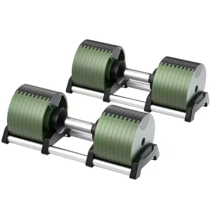 Chromed Round Cast Iron Adjustable Dumbbell Set 28kg with 1kg Increments