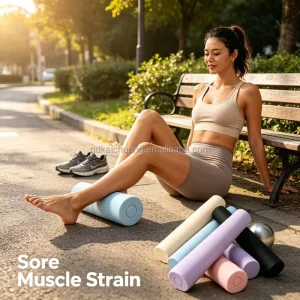 Circular Handheld Foam Calf Massage Roller for Leg Relaxation and Foot Care
