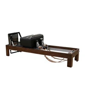 Classic Walnut Wood Pilates Core Bed Solid Wood Vintage Home Gym Studio Equipment for Sports Enthusiasts and Office Workers