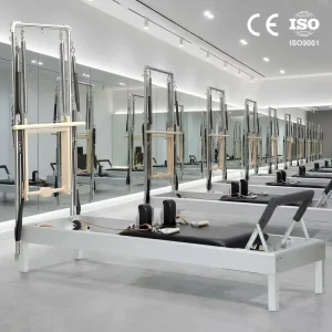Classical Aluminum Pilates Reformer with Tower Half Cadillac 2-in-1