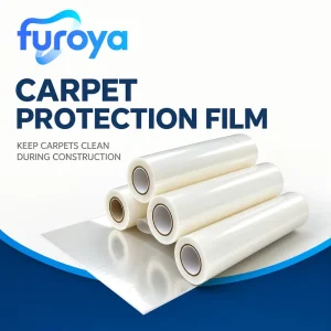 Clear Soft HDPE Carpet Cover Film with Plain Glossy Surface for Temporary Protection