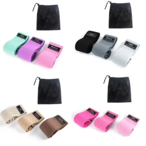 Cloth Non-Slip Fabric Loop Resistance Bands Set for Hip, Booty, and Leg Exercises