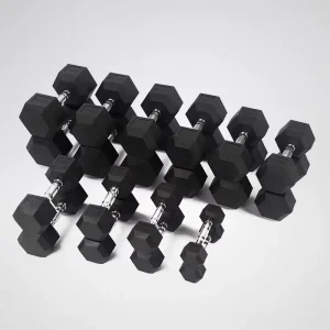 Coated Commercial Hex Dumbbell for Home and Gym, Adjustable, Strength Training and Weightlifting