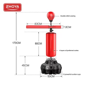 Cobra Reflex Bag Adjustable Freestanding Punching Bag Water Filling Multi-Functional Spinning Bar
