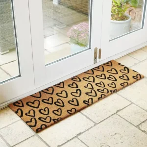Coir Custom Doormat with Washable Tufted Non-Slip Welcome Mat Design