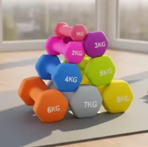 Color Cast Iron Dumbbell Set for Women, Vinyl PVC Neoprene Coated