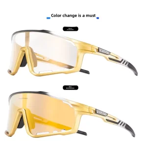Color Changing Photochromic Anti Fog Full Frame TR90 Frame Cycling Glasses Outdoor Bike Goggles for Men Women Wind Sand Proof