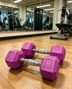 Color PVC/TPE Hexagonal Dumbbells, Body and Arm Strength Training