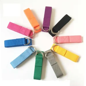 Colorful 100% Cotton Yoga Stretch Strap Pilates Gym Workout