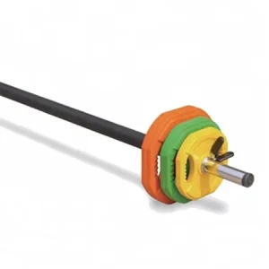 Colorful Adjustable Rubber Barbell Pump Set for Home Gym Exercise