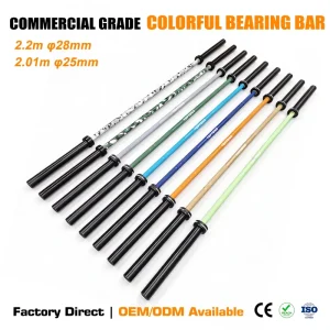 Colorful Alloy Steel Bearing Olympic Barbell for Weightlifting and Power Training