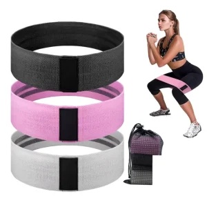 Colorful Elastic Fabric Hip Resistance Band Set
