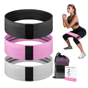 Colorful Elastic Fabric Hip Resistance Band Set with Custom Logo