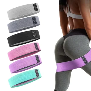 Colorful Heavy Latex Cotton Nylon Loop Bands Workout Set with Bag for Booty Training
