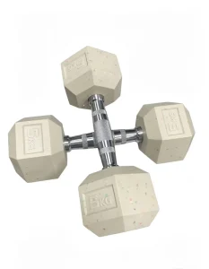 Colorful Hexagonal Dumbbells, PVC/TPE, Rubber-Coated, Home Fitness