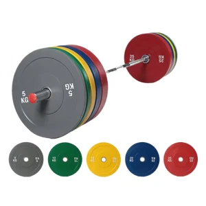 Colorful Large Hole Solid Rubber Bumper Weight Plates