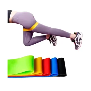 Colorful Latex Elastic Resistance Bands Set with Loops for Chest Arms Thighs Hips and Legs
