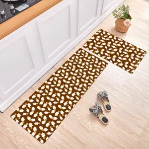 Colorful Patterned Kitchen Floor Mats, Waterproof, Non-Slip, Machine Washable, Customizable