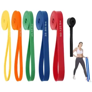 Colorful Pilates and Yoga Strength Training Resistance Bands