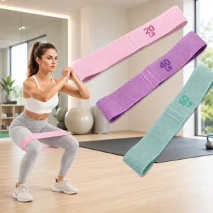 Colorful Polyester Fabric Hip Resistance Band Set OEM