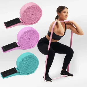 Colorful Polyester Fabric Hip Resistance Band Set with Long Resistance Band for Exercise