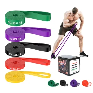 Colorful Rubber Resistance Bands for Pilates, Yoga, and Strength Training