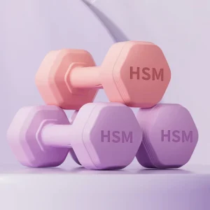 Colorful Rubber Yoga Dumbbells for Strength Training