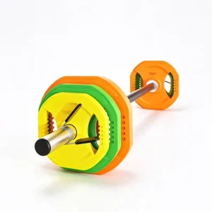 Colorful Solid Cast Iron Barbell Plate Set Weightlifting Squat Dumbbell Aerobics Hand Weight Home Gym
