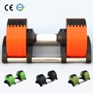 Commercial 24kg Adjustable Dumbbell Set 4kg Increment Aluminum Handle for Strength Training