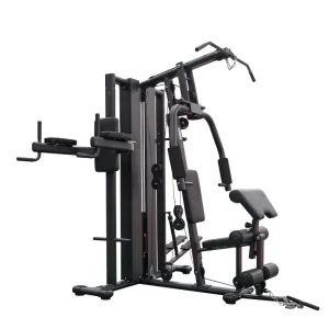 Commercial 3-Person Workout Station Multi-Functional Trainer 100 kg Weight Stack Steel Frame
