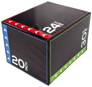 Commercial 3-in-1 75 x 60 x 50 cm High-Rebound Fitness Jump Box for Physical Training