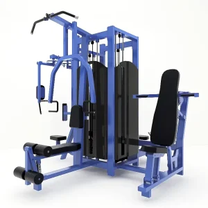 Commercial 4-Station Multi-Function Smith Machine Strength Training Station