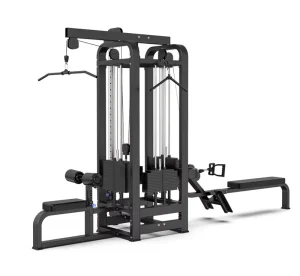 Commercial 4-Station Multi-Gym with 340 kg Counterweight System for Multi-User Strength Training