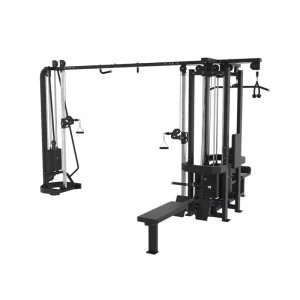 Commercial 5 Person Multi Station Gym Cable Machine Rectangular Square Tube Frame Model SSP891 Multiuser Strength Training