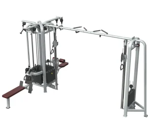 Commercial 5 Station Multi Functional Cable Machine Simultaneous Multi User Workout Equipment for Fitness Centers