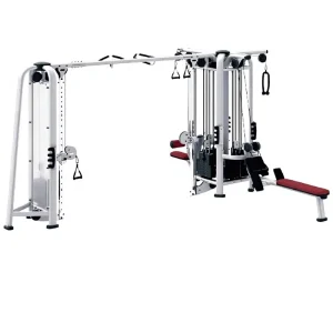 Commercial 5 Station Multi Gym Machine Multifunctional Strength Training System Heavy Duty Steel Frame