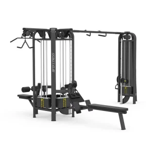 Commercial 5-Station Multi-Gym Machine with Cable Crossover and Selectorized Strength Equipment