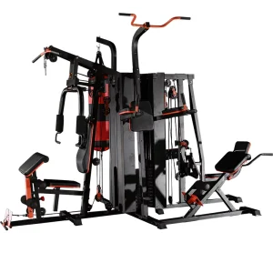 Commercial 5-Station Multi-Power Functional Fitness Machine for Strength Training