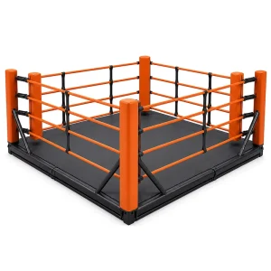 Commercial 6m x 6m Portable Boxing Ring Foldable Floor Training Ring for Muay Thai Sanda