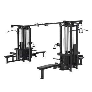 Commercial 8-Station 8-Person Multi-Gym Cable Machine Strength Training Equipment