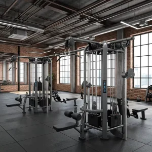 Commercial 8-Station Multi-Gym Cable Crossover Machine with 3mm Bare Steel Tube CE