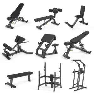 Commercial Adjustable Weight Bench Set with Flat Incline Dumbbell Bench