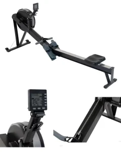 Commercial Air Rower Rowing Machine 10 Adjustable Resistance Foldable