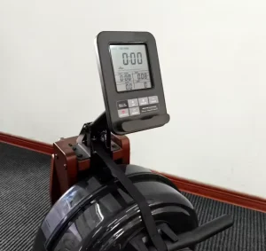 Commercial Air Rower with Adjustable Seat and Digital Monitor for Home Gym