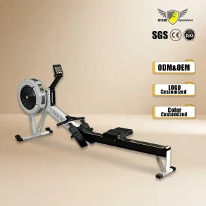 Commercial Air Rowing Machine with 10-Level Resistance and 150kg Capacity for Gym Fitness