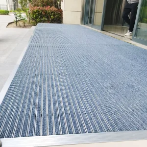Commercial Aluminum Alloy Non-Slip Geometric Pattern Floor Mat Machine Washable