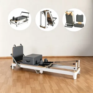 Commercial Aluminum Pilates Reformer Machine, Foldable, Portable, Adjustable