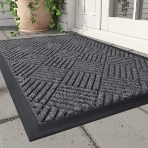 Commercial Anti-Slip Entryway Carpet High Absorbency Outdoor Rubber Doormat Washable for Home Use