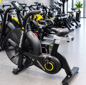 Commercial Belt Drive Air Bike Fitness Equipment Air Resistance Cardio Machine for Gyms Hotels and Training Centers